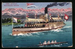 Salondampfer Helvetia auf dem Zürichsee