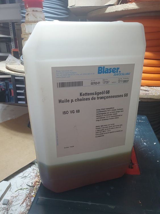 Kettensägeöl 68 Blaser ISO VG 68 3-4 liter in Kanister | Kaufen auf Ricardo