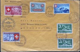 Briefumschlag Schweiz - Zürich 1939 - diverse Stempel