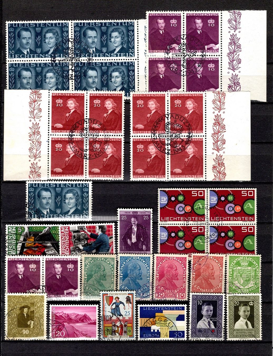 Tutti i francobolli: Sammlung Liechtenstein (826) – Usato da Burgdorf venduto da blinky01