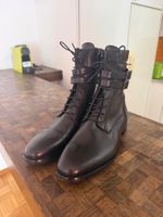 Neue schwarze Leder-Stiefeletten – Grösse 40