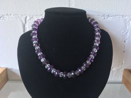 TOP22°° AMETHYST/BERGKRISTALL  FACETTIERT  LÄNGE 41cm