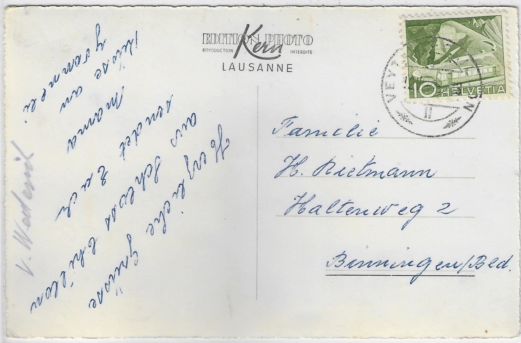 Cartoline postali: Chillon - Les fosses et l'entree – Usato da Ettingen venduto da Kartenplanet 1