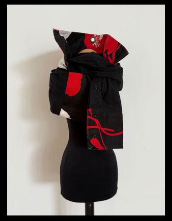 Stylish Kragen Schal von Artpoint schwarz/rot/weiss
