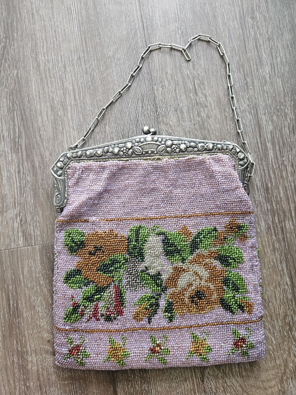 Borse da donna: Vintage Handtasche mit Perlen bestickt – Usato da St. Gallen venduto da jul_6bcl