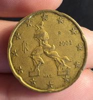 Seltene 20 Euro Cent Münze 2002 Italy