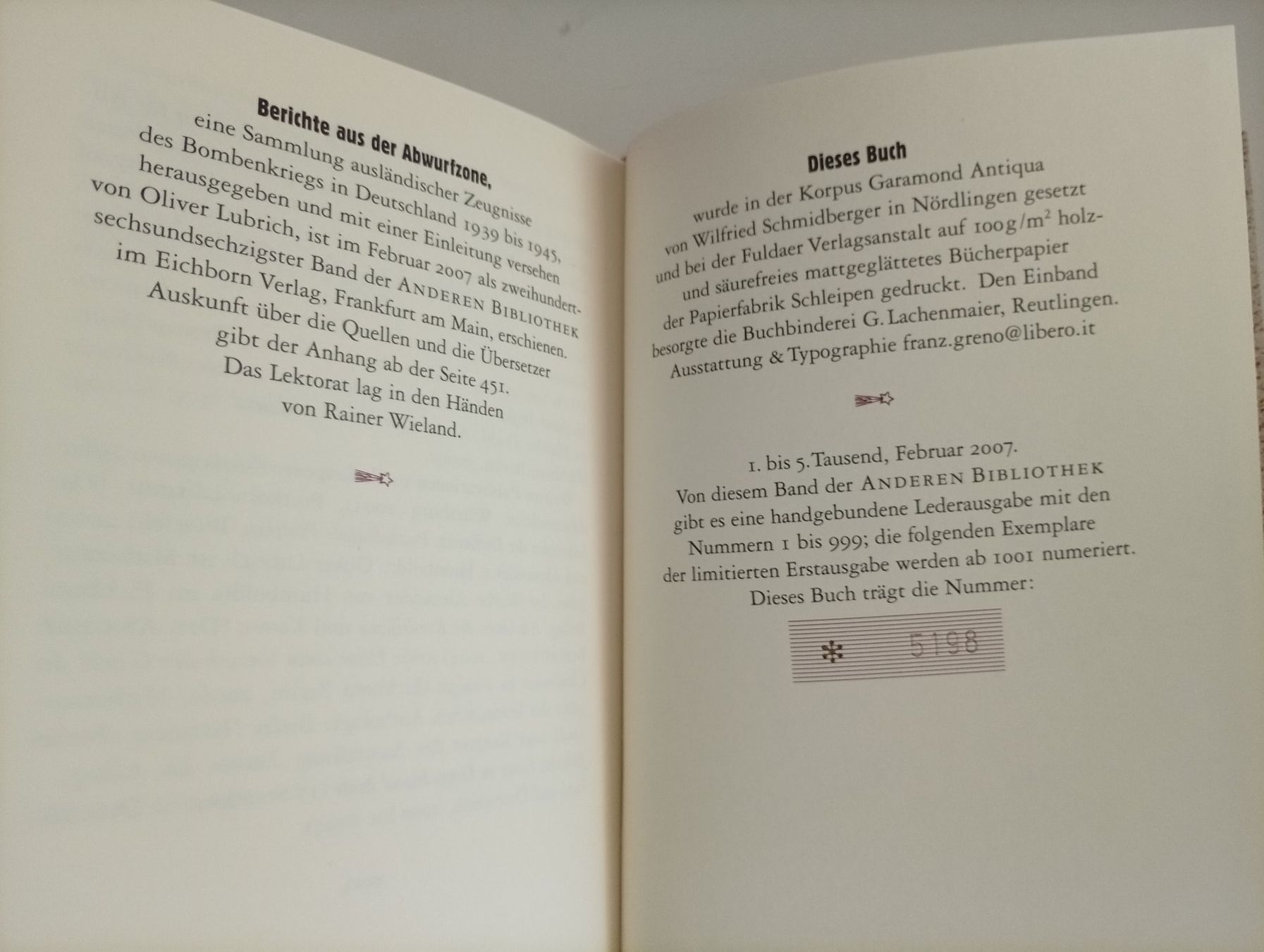 Libri: Berichte aus der Abwurfzone,  Oliver Lubrich – Usato da Locarno venduto da edn.vintage 6
