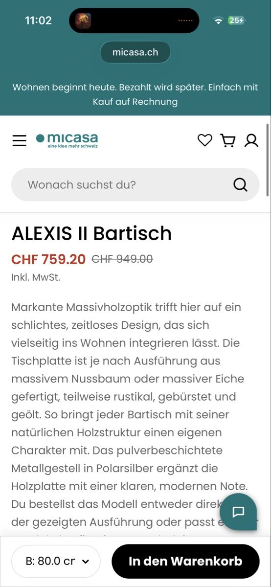 Tische: Holz Bar Table - Micasa – Neu (gemäss Beschreibung) aus Zürich von juz_2t2j 7