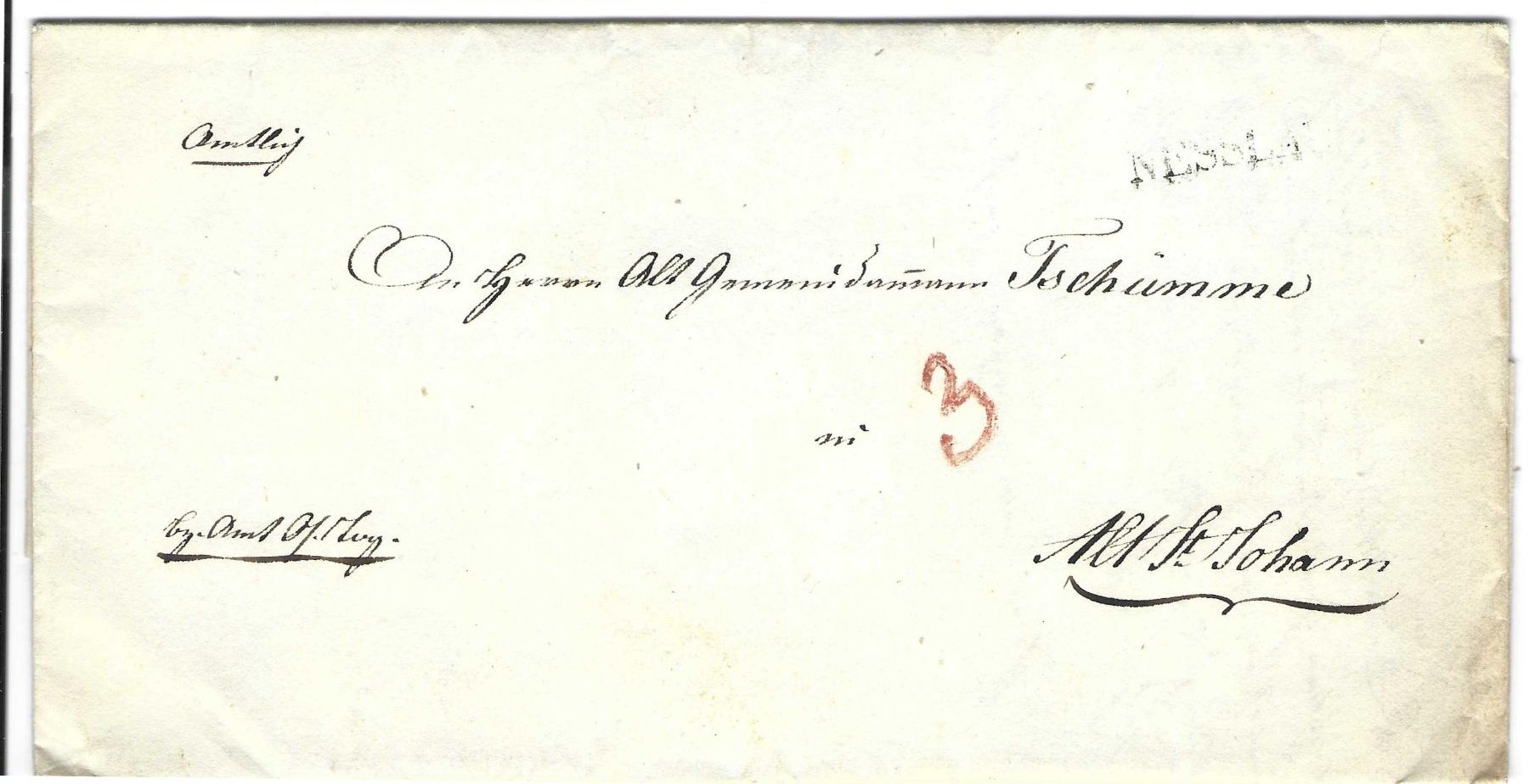 Tutti i francobolli: Faltbrief Nesslau - Alt St.Johann 1841 – Usato da Wildhaus venduto da Brunphil