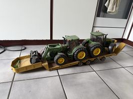 Wedico Tieflader mit 2 Bruder Traktoren