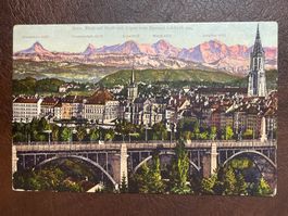 AK Bern - Blick auf Stadt und Alpen vom Kursaal aus