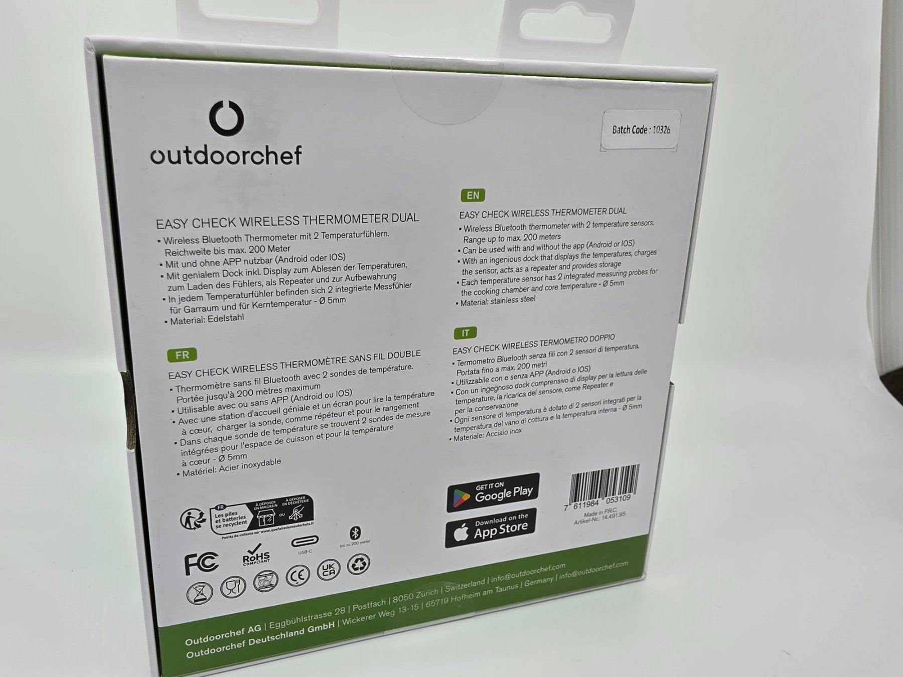 Outdoorchef Altro per la casa: Outdoorchef EASY CHECK WIRELESS THERMOMETER DUAL – Nuovo e nell'imballaggio originale da Ostermundigen venduto da filewv 2