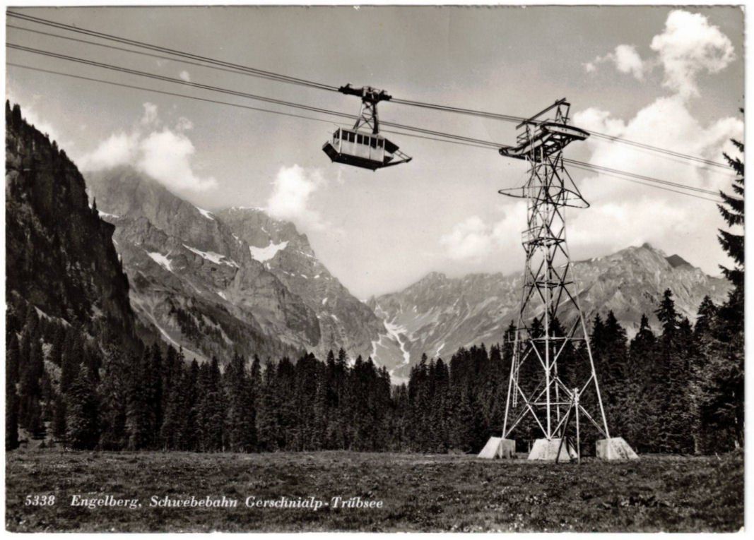Cartoline postali: Engelberg - Luftseilbahn Gerschnialp--Trübsee – Usato da Binningen venduto da Mountainrider