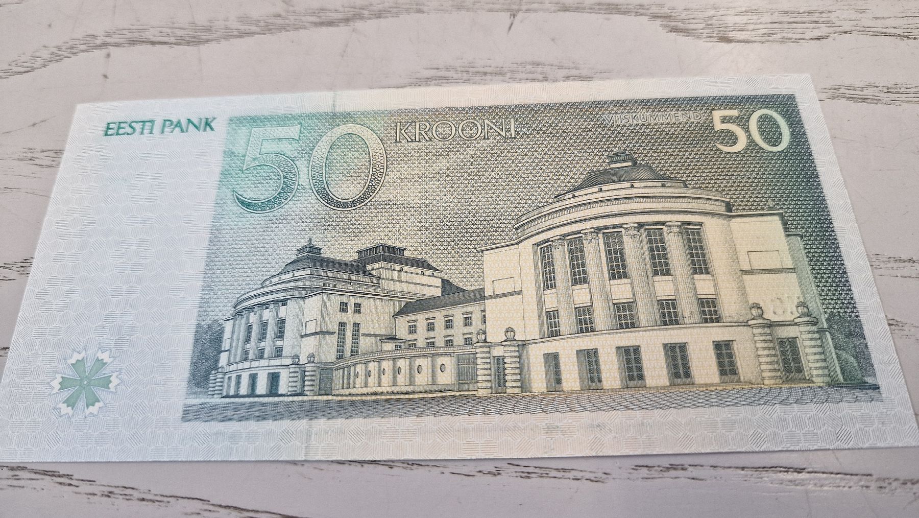 Banconote: 50 Krooni Estland 1994 Banknote  – Nuovo e nell'imballaggio originale da Herisau venduto da Antiques.AR 1
