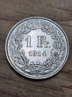 Schweizer Münze 1 Franken 1914 gut erhalten 