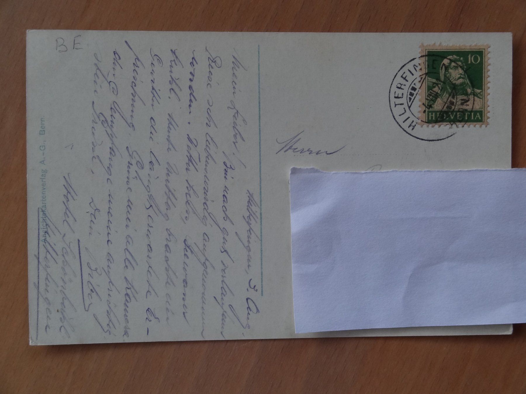 Cartoline postali: Hilterfingen, Kirche - BE - 1921 – Usato da St Léonard venduto da Riglin 1