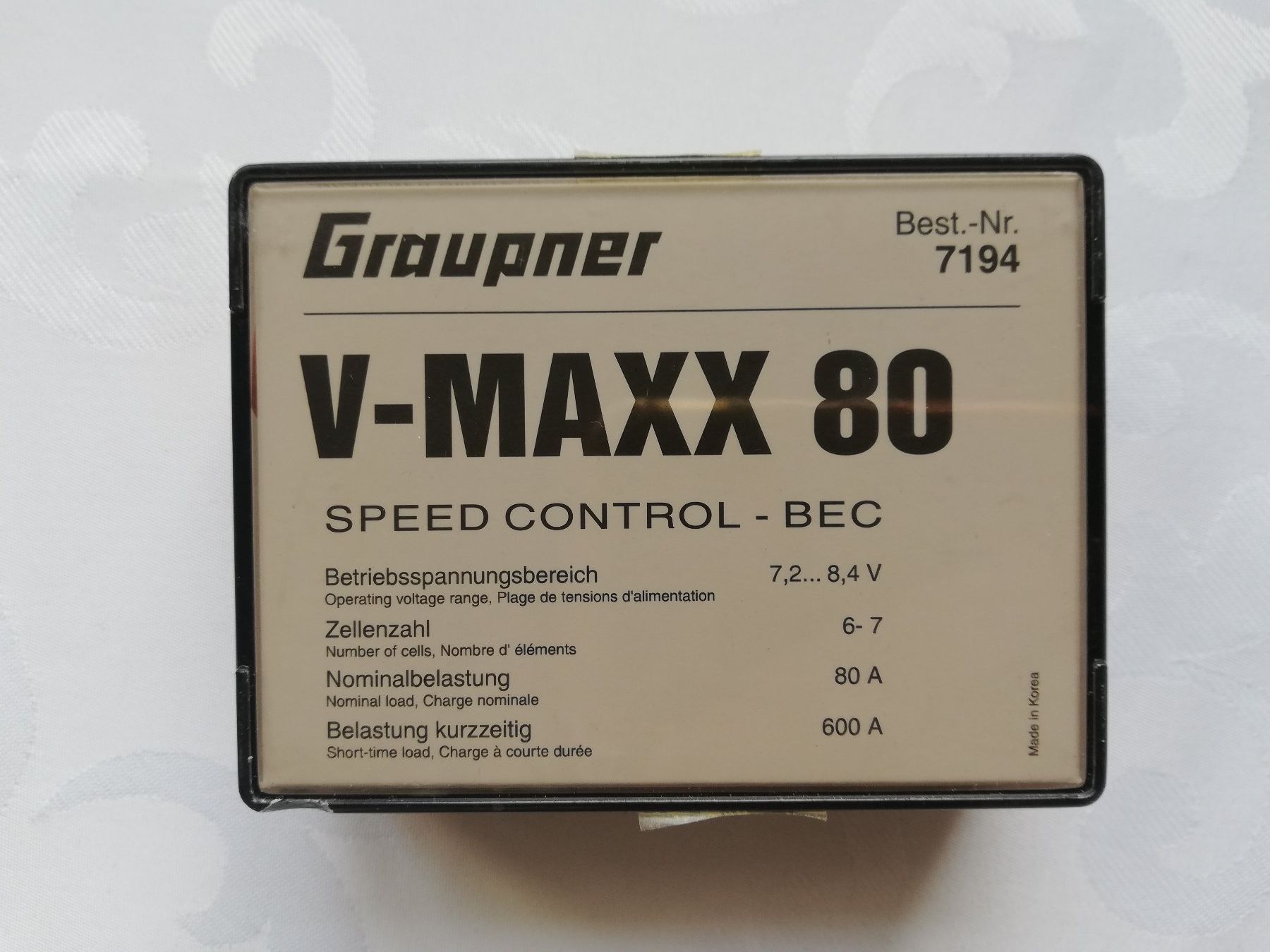 Graupner Modellismo RC: Graupner V-MAXX 80 Regler – Nuovo e nell'imballaggio originale da Witterswil venduto da ushornet 2