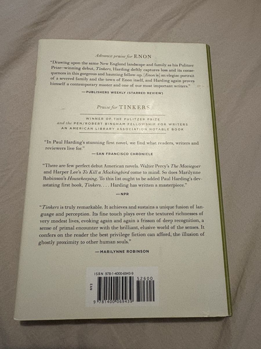 Libri: Book Enon by Paul Harding  – Usato da Penthalaz venduto da _Meg_ 1