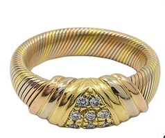 CARTIER vintage tricolor Diamantring