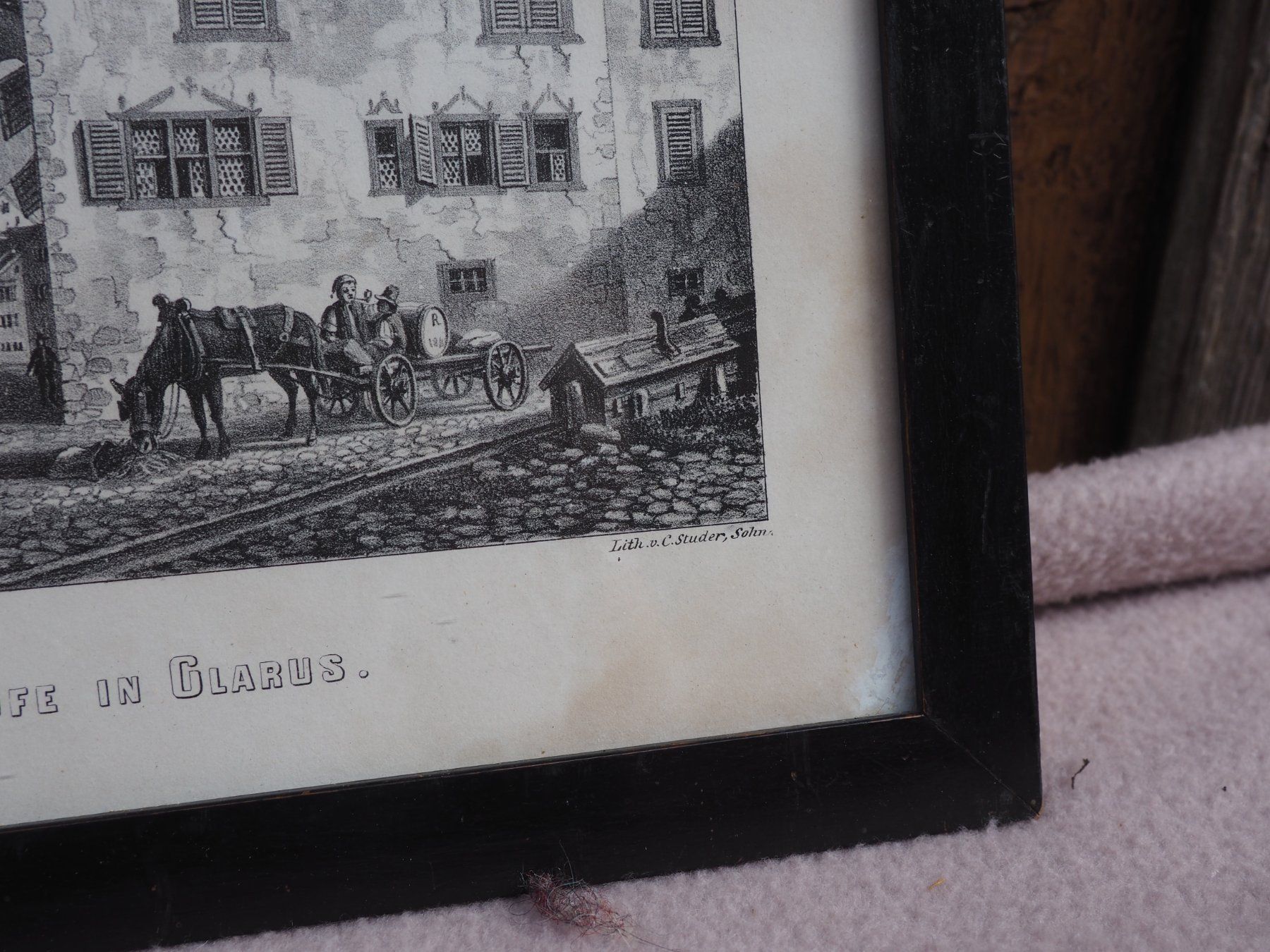 Poster & Bilder: Litho: Ansichten der Gasthöfe in Glarus – Gebraucht aus Schänis von Lobelie1 1