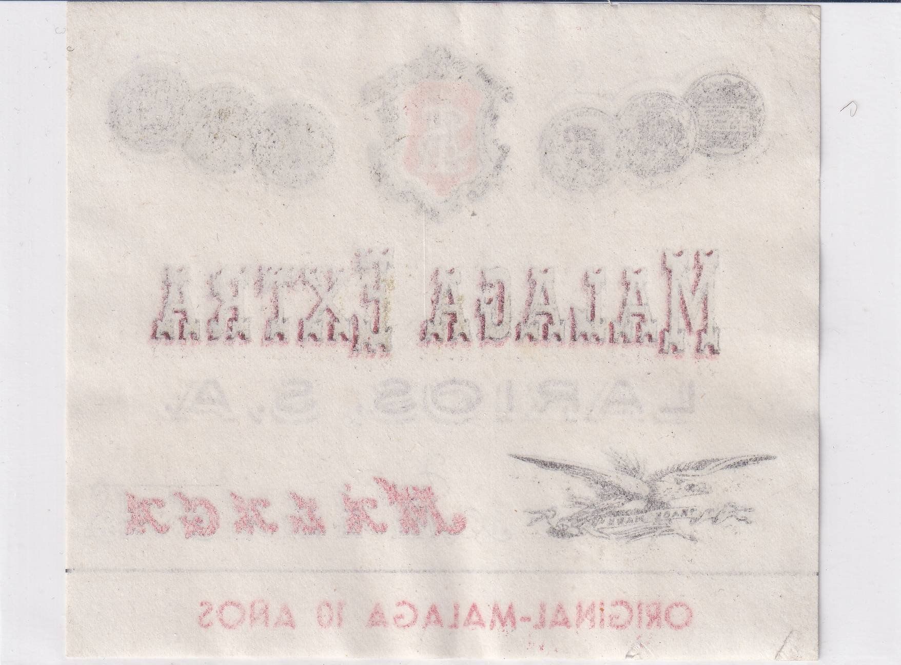 Carta: Etikette für Wein - Malaga Extra /bd – Usato da Hombrechtikon venduto da Rudolf07 1