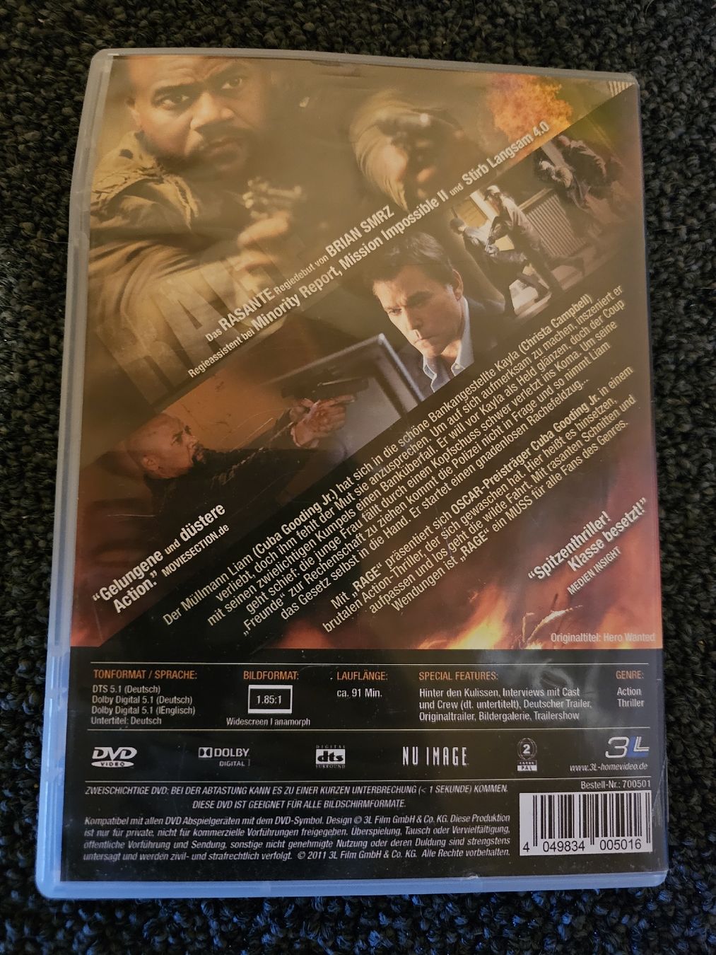 Tutti i DVDs: Action-Thriller "Rage" DVD(15488) – Usato da Ruswil venduto da jan_bxl5 1