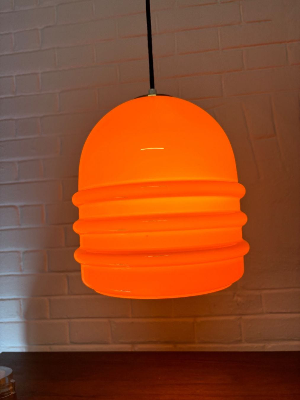 Kronleuchter & Deckenlampen: Orange Glas Deckenlampe Designerlampe Space Age Sweden – Gebraucht aus Hinwil von DaniBachman 1