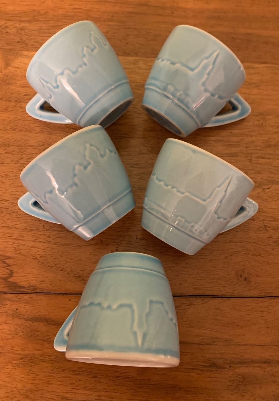 Rössler Tazze: Rössler: 5 x Espresso Tassen "Bern", hellblau – Usato da Rikon im Tösstal venduto da Spellbinder 6