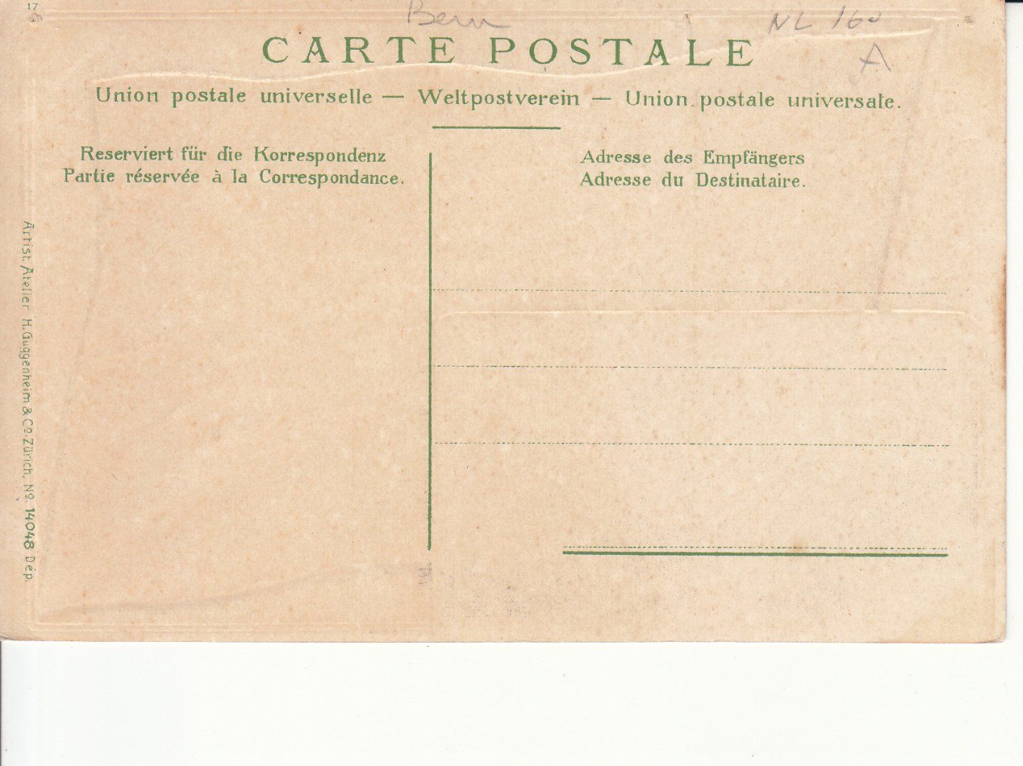 Cartoline postali: Bern ca. 1915 – Usato da Bürglen TG venduto da StampGraf 1