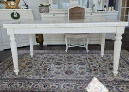 Esstisch ausziehbar weiss Vollholz von Selva Design