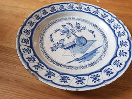 antiker Teller Schale Delft Blue Keramik