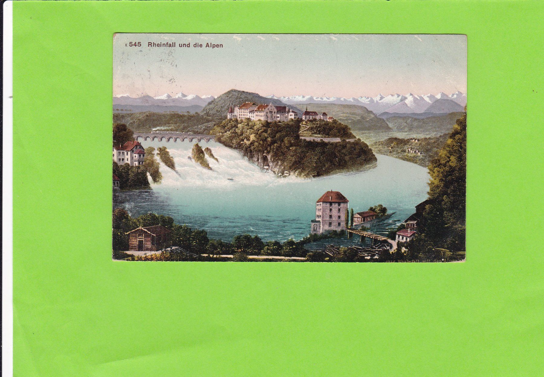Cartoline postali: Rheinfall--1912 – Usato da St. Peterzell venduto da neckertal