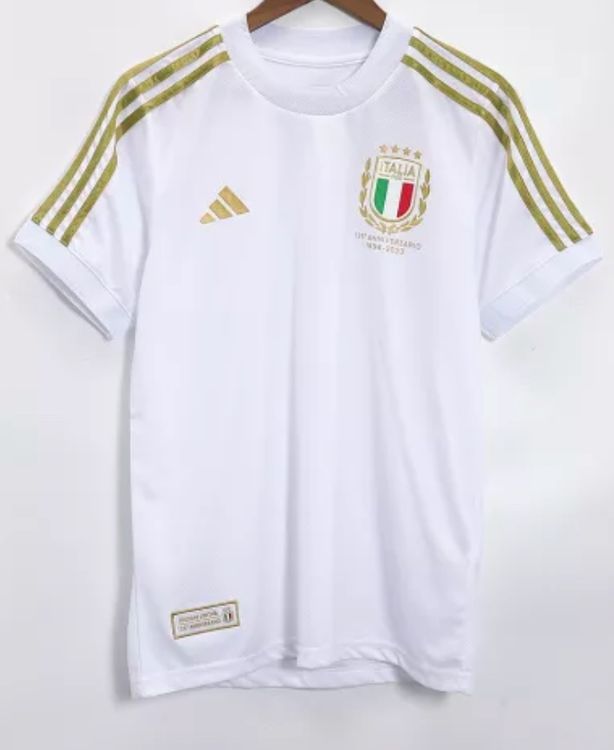 Italien Trikot Weiss Gold