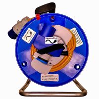 25m Pur-Kabelrolle für Camping CEE16-3 auf 1x CEE16-3 +T23