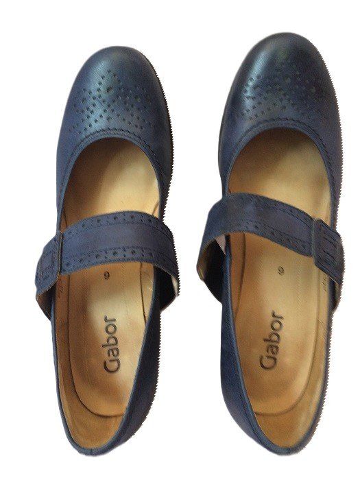 Gabor Scarpe da donna: Gr. 39 GABOR blaue Pumps Leder mit Elastik am Riehmchen – Usato da Basel venduto da FRAU.ZAUBER.MOND 5
