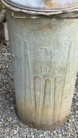 Vintage Metalleimer mit Deckel, Jahrgang 1976, Rarität!