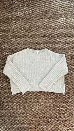 Schöner Oversize Strickpullover, hellgrau, Grösse XL