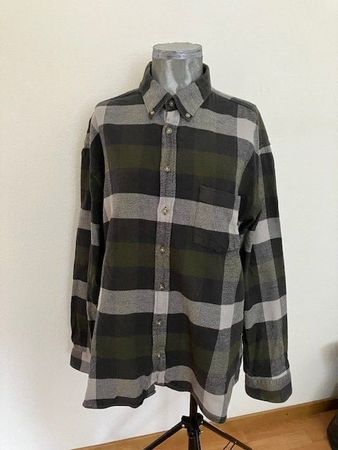 Chemise à carreaux gris et vert, Globus T XXL