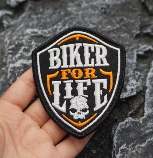 Toppe: Patch brodé "Biker for Life" J105 – Nuovo e nell'imballaggio originale da Allens venduto da MADE.IN.ROCK.N.ROLL 1
