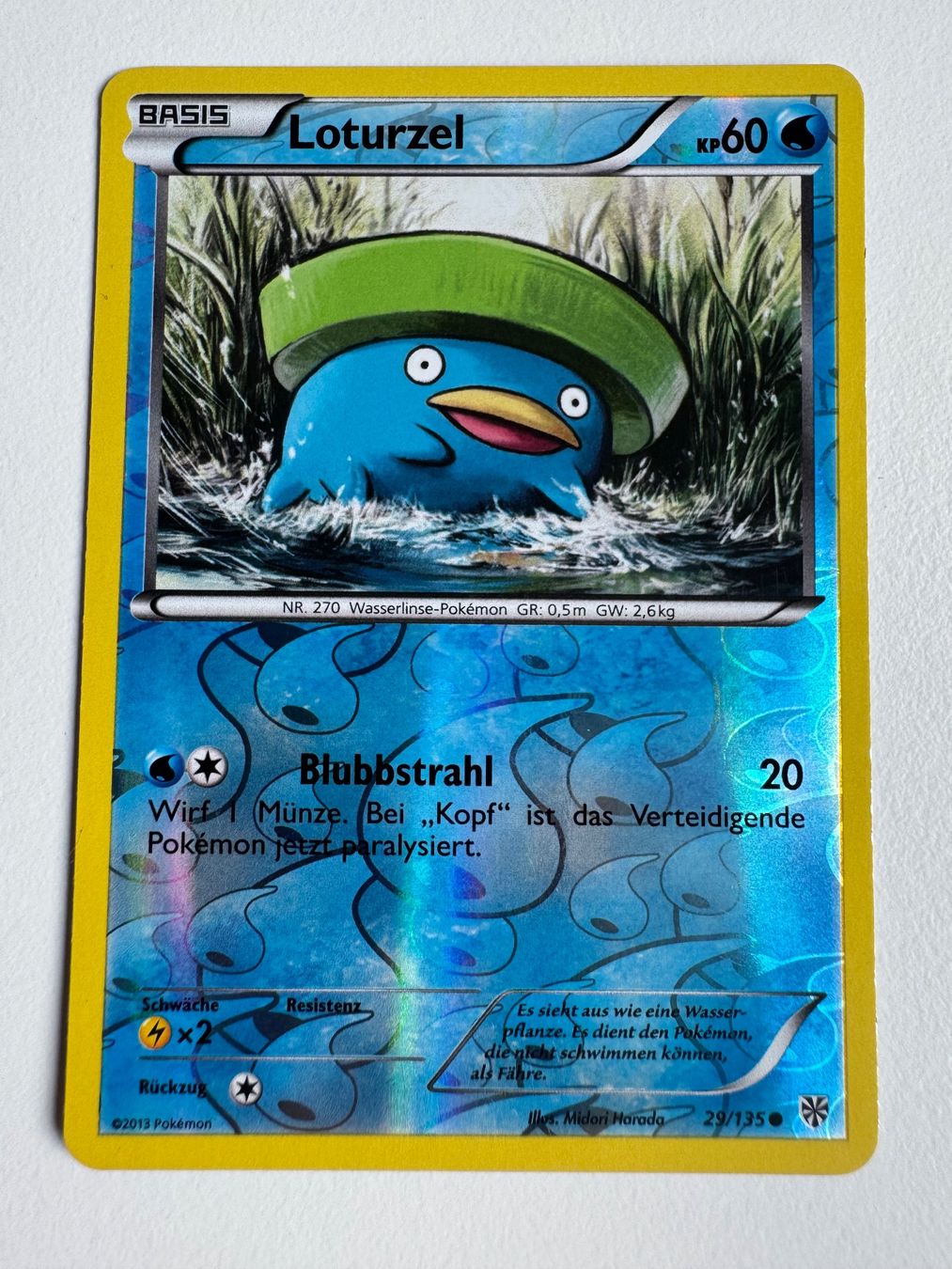 Pokémon Carte collezionabili: Lotad / Loturzel (PLS 29) - Reverse Holo - DE – Usato da Gossau ZH venduto da card-art