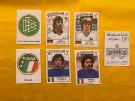 Panini World Cup Story WM 82 Spanien.... total 7 Sticker