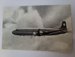 Ansichtskarte Swissair Flugzeug DC-6B guter Zustand Rmu
