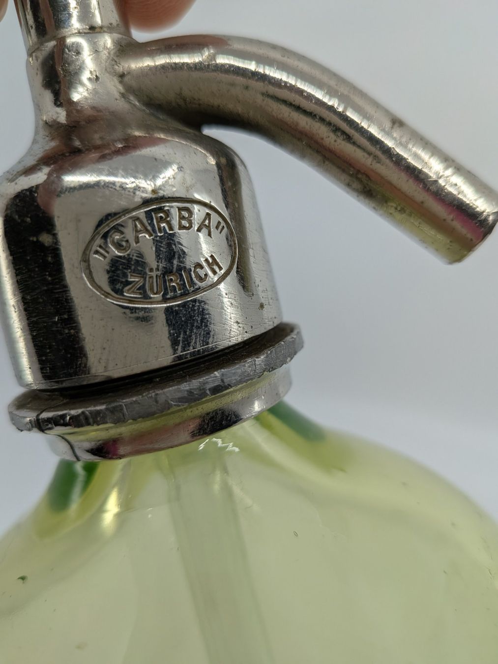 Bottiglie: Antike Syphonflasche vermutlich Uranglas – Usato da Emmen venduto da Brockofsky 6