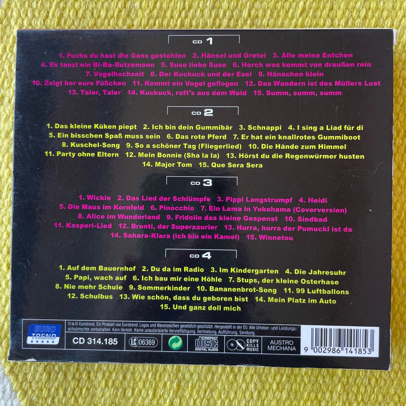 CDs: 60 GRÖSSTEN KINDER HITS-4CD BOX SET (DIGIPACK) – Gebraucht aus Rorschacherberg von CD-Roli 1
