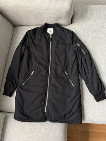 Brand new Bershka long bomber jacket, size S