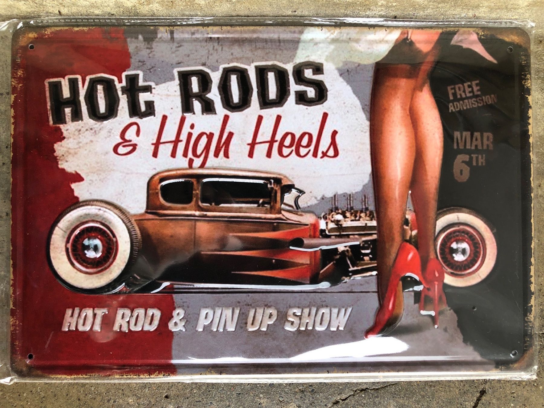 Insegne: High heels hot rod pin up show – Nuovo e nell'imballaggio originale da Reinach AG venduto da rares75