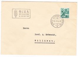 Lettre de St.Gallen BPA A397 pour Willisau le 10.X.46