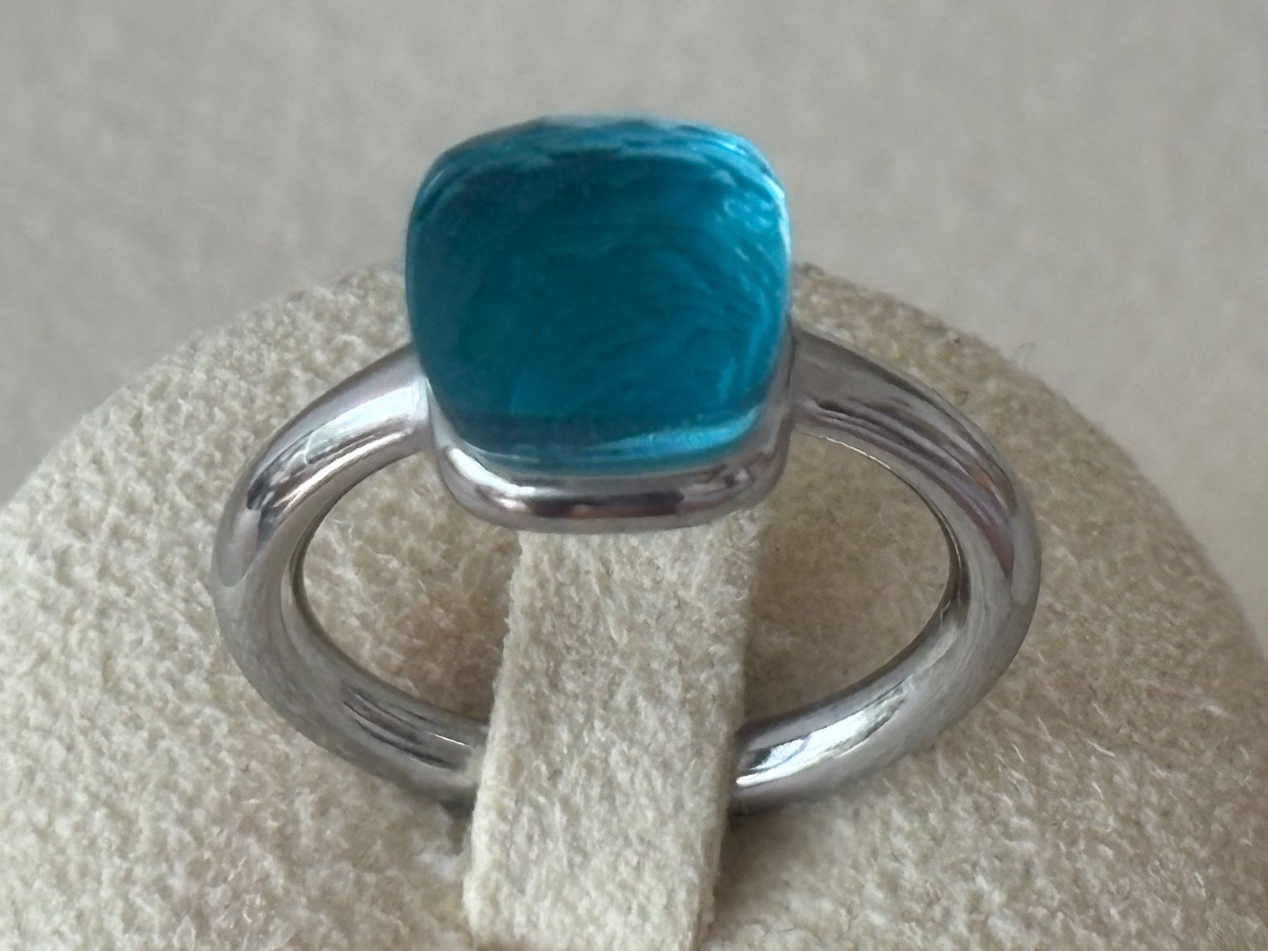 Anelli: Luxus Elegante Gr.17/7 Ring Farbe: Silber / Turkis – Nuovo (secondo la descrizione) da Biel-Bienne venduto da Roserosse13 2