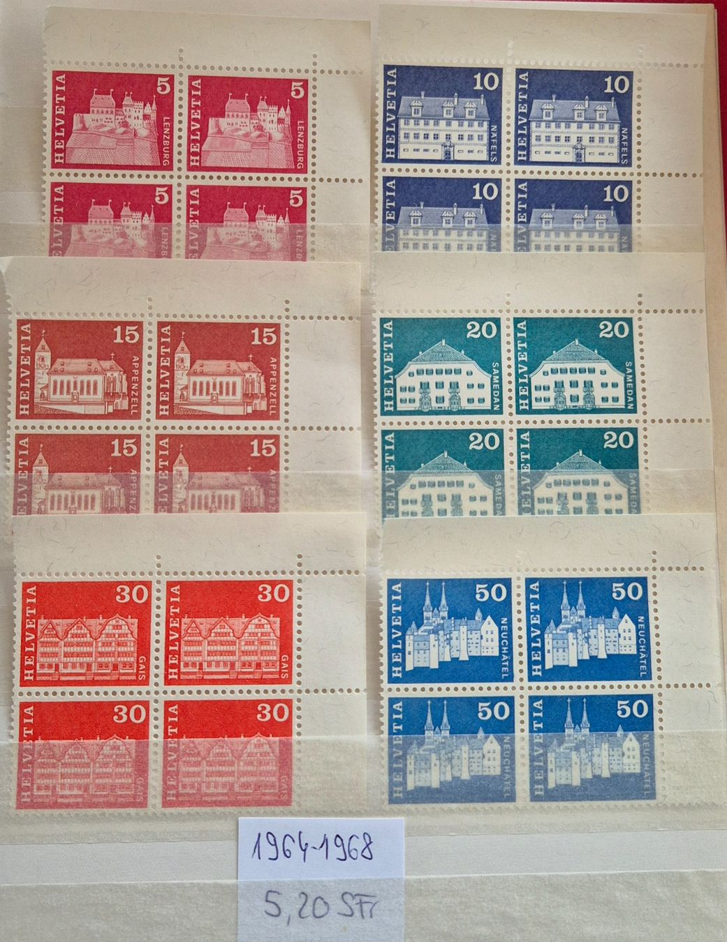 Tutti i francobolli: 4er Blöcke 1964-68 postfrisch – Usato da Buus venduto da papillon098
