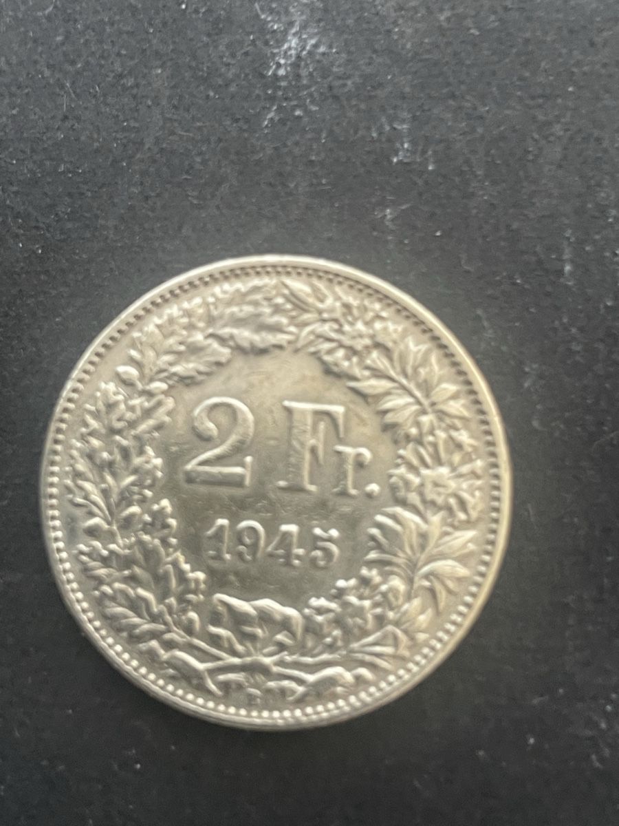 Alle Münzen: 2.- Silber CH Jahr 1945 – Gebraucht aus Meierskappel von Hala03 1